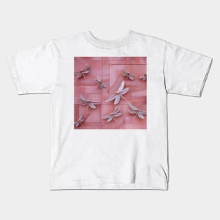 Mauve Dragonflies Kids T-Shirt